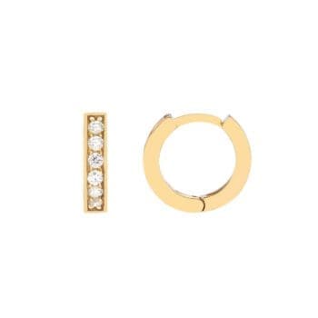 Diamond 10mm Huggie Hoops